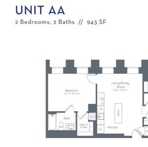 2 Bedroom 2 Bath AA 2 Bedroom 2 Bath AA